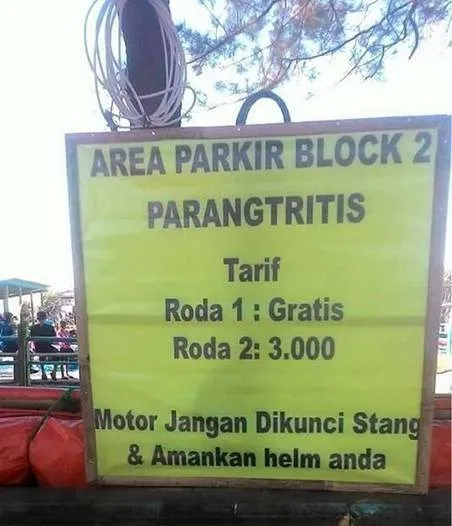 potret parkiran gratis © 2021 brilio.net