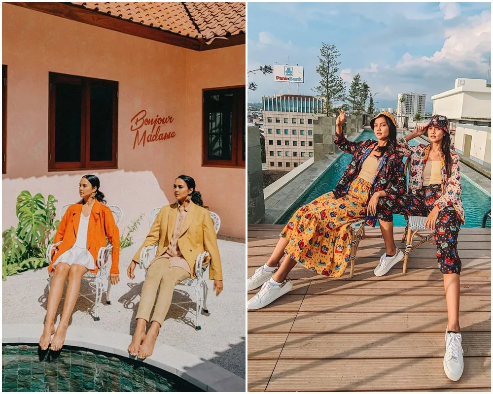 Beda gaya outfit keseharian seleb kembar © 2021 brilio.net Beda gaya outfit keseharian seleb kembar © 2021 brilio.net