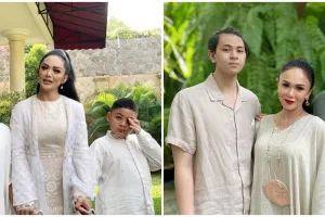 8 Momen Lebaran Yuni Shara dan Krisdayanti, makanannya lengkap banget