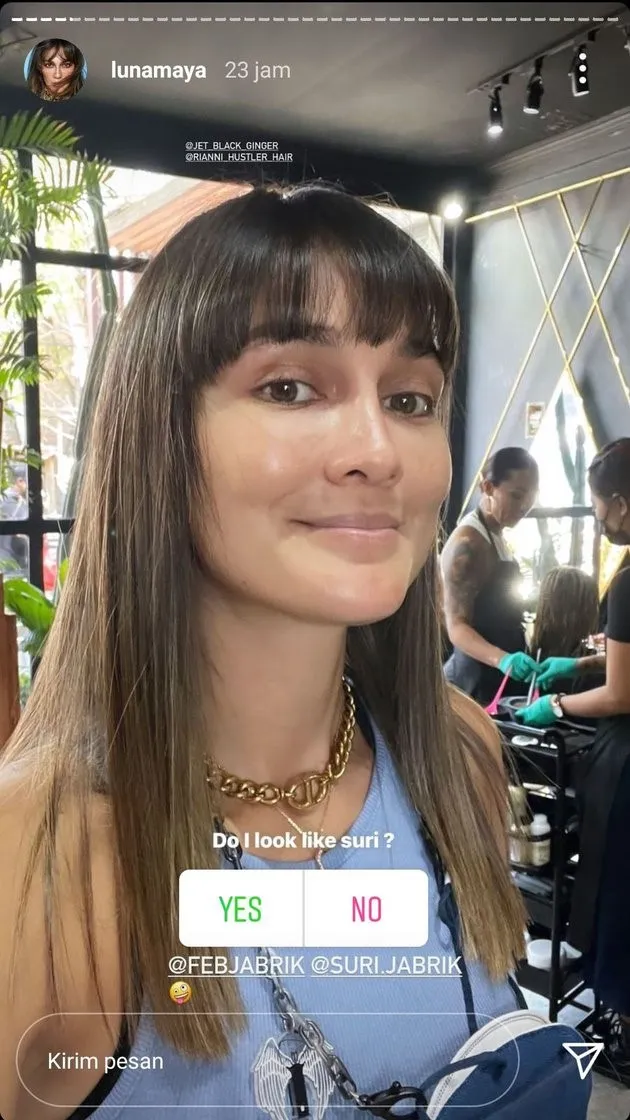 model rambut Luna Maya © Instagram/@lunamaya
