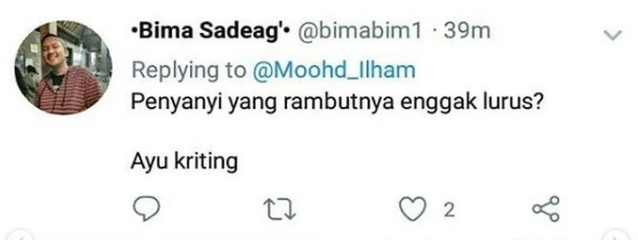 Tebak-tebakan pakai nama penyanyi ©berbagai sumber Tebak-tebakan pakai nama penyanyi ©berbagai sumber