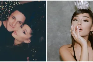 8 Potret pernikahan Ariana Grande, gaun pengantinnya curi perhatian