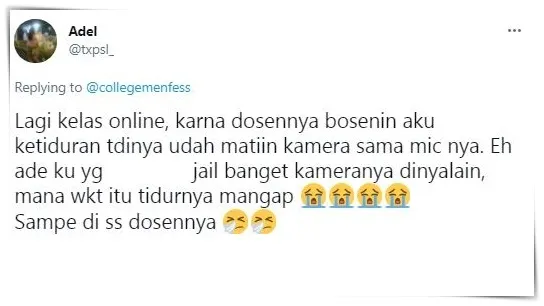 Curhatan kocak kuliah online 01 © Twitter