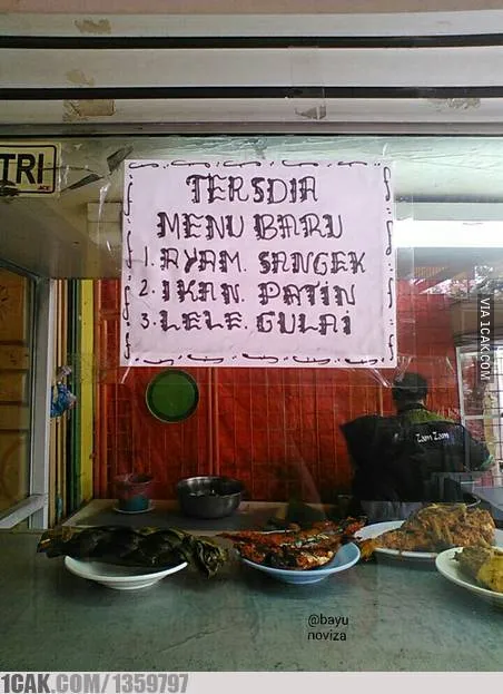 daftar menu warung makan © berbagai sumber daftar menu warung makan © berbagai sumber