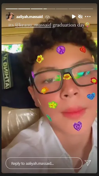Potret perayaan kelulusan Keanu Massaid Instagram