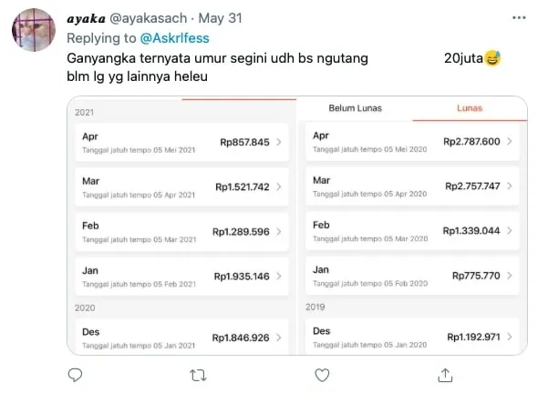 Potret tagihan fitur paylater © berbagai sumber Potret tagihan fitur paylater © berbagai sumber