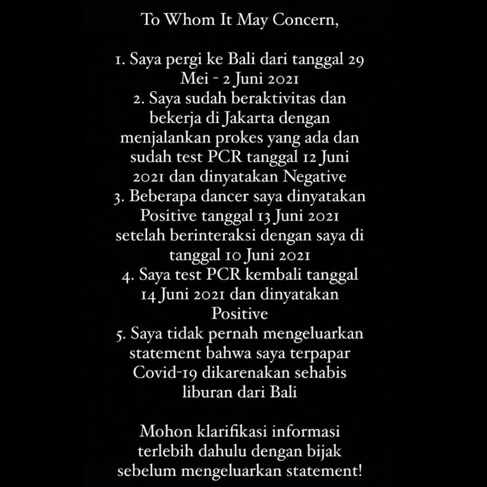 jawaban Bunga Citra Lestari atas tuduhan warganet Instagram jawaban Bunga Citra Lestari atas tuduhan warganet Instagram