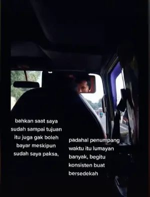 Kisah sedekah supir angkot © TikTok/@jennay05_ Kisah sedekah supir angkot © TikTok/@jennay05_