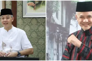 Taat peraturan PPKM, Ganjar Pranowo makan bekal di parkiran pos PJR