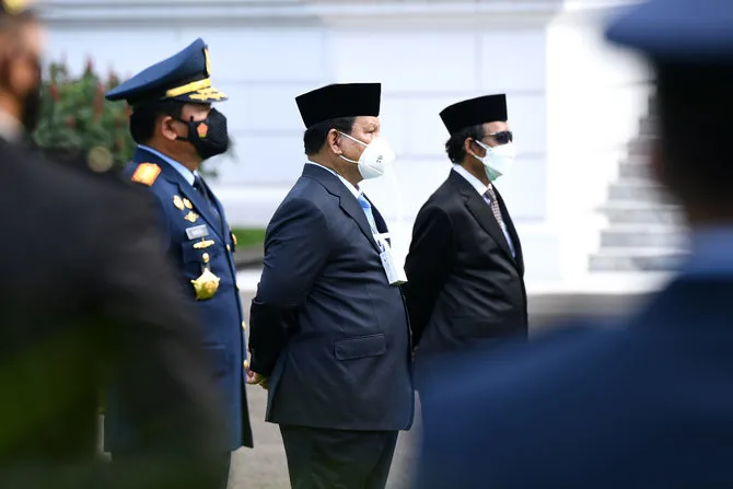 masker Menhan Prabowo curi perhatian © berbagai sumber