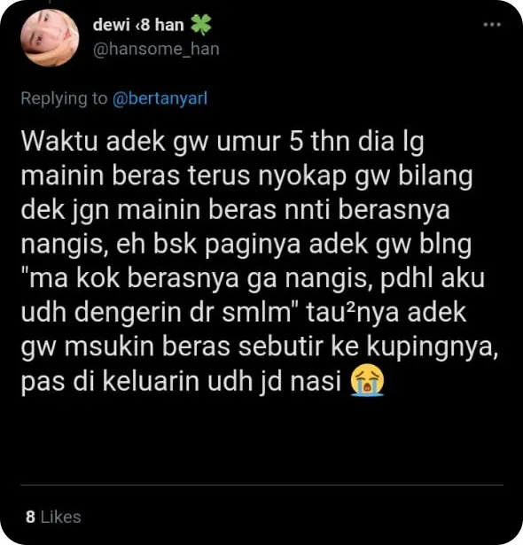 cuitan netizen soal celotehan adik 6 © Twitter cuitan netizen soal celotehan adik 6 © Twitter