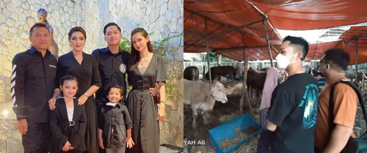 11 Momen keluarga Anang beli 3 sapi kurban, beratnya di atas 1 ton