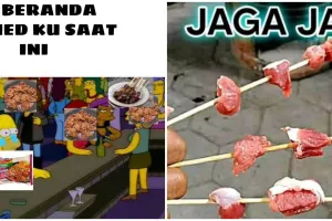 13 Meme lucu menu hari raya Idul Adha, ada sate tempe lho