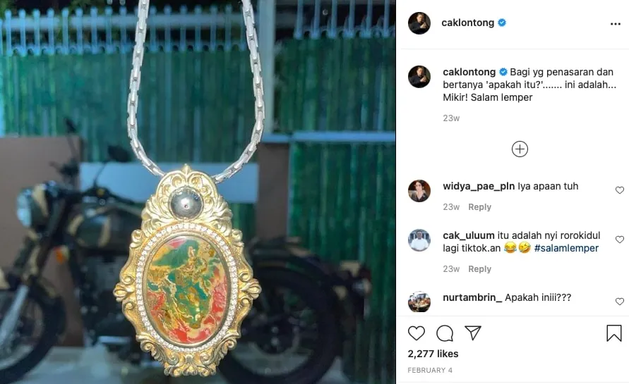 Caption lucu Cak Lontong di IG © Instagram Caption lucu Cak Lontong di IG © Instagram