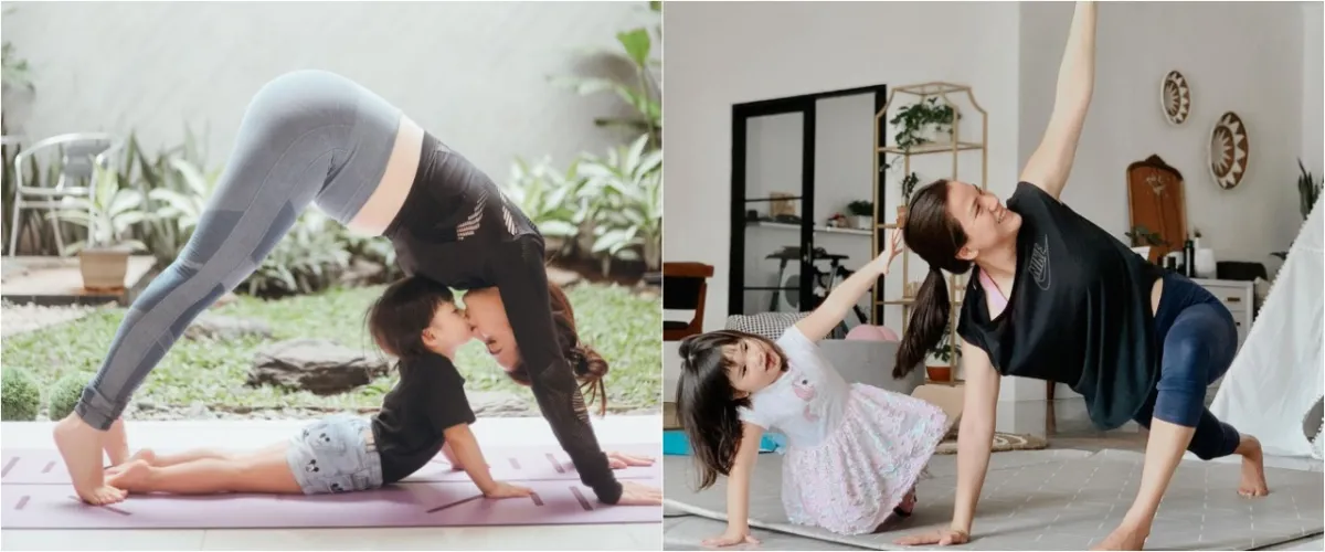 Momen 9 pesinetron 2000-an olahraga bareng anak, seru abis