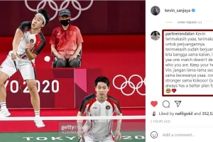 Kevin Sanjaya minta maaf gagal lolos, warganet tetap bangga