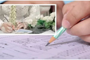 Pengantin ini ikut ujian online usai ijab kabul, kocak dan menghibur