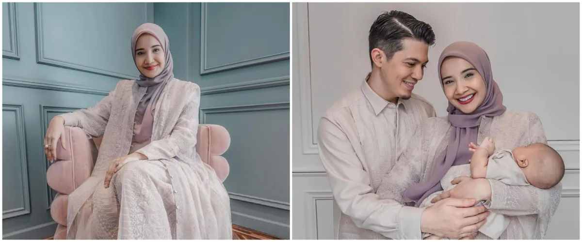 7 Gaya pemotretan Zaskia Sungkar bareng anak, simpel tapi dramatis