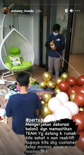 Momen anniversary Melaney Ricardo dan suami Instagram/@melaney_ricardo