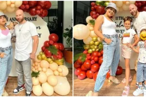 9 Momen Melaney Ricardo rayakan ultah pernikahan, dekorasinya unik