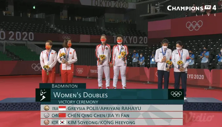 Momen Indonesia Raya berkumandang di Tokyo © Champions TV