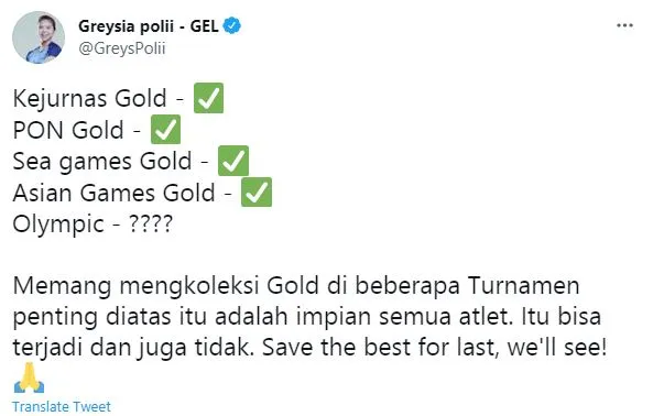 cuitan greysia polii setahun lalu © 2021 brilio.net cuitan greysia polii setahun lalu © 2021 brilio.net