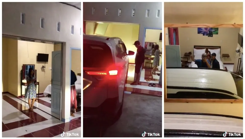 kamar hotel dan garasi © TikTok