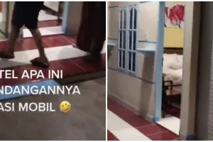 Heboh kamar penginapan menyatu dengan garasi mobil, ini penampakannya