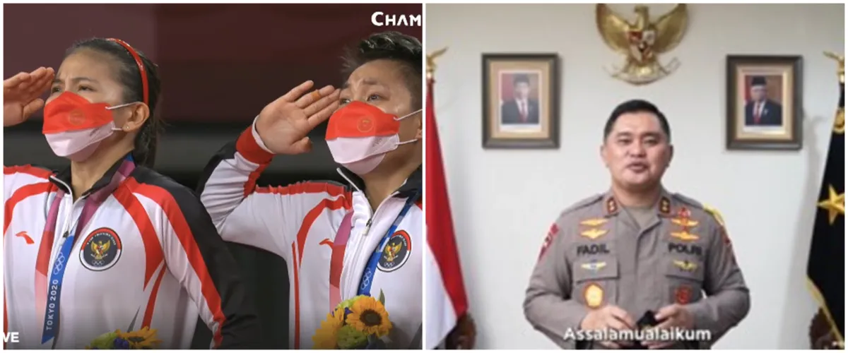 Raih medali emas, Greysia/Apriyani diajak Kapolda bakar ikan bersama