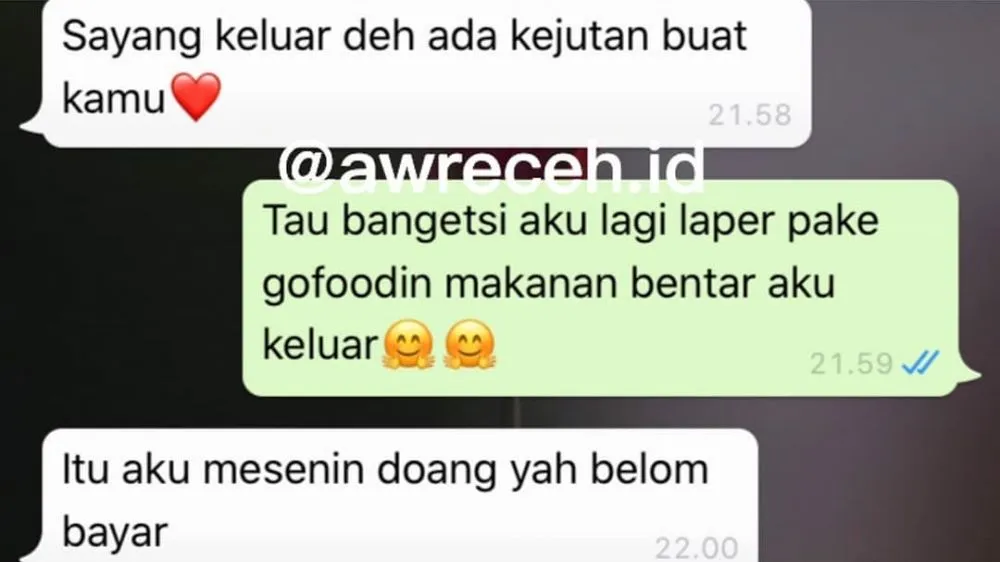 chat lucu ngerjain pacar © 2021 instagram.com