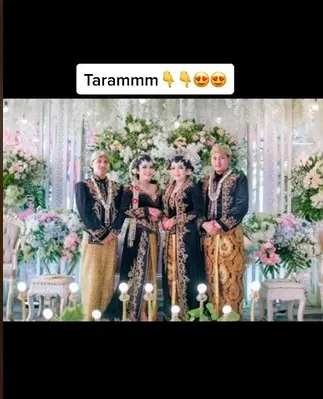 Pernikahan unik saudara kembar © TikTok