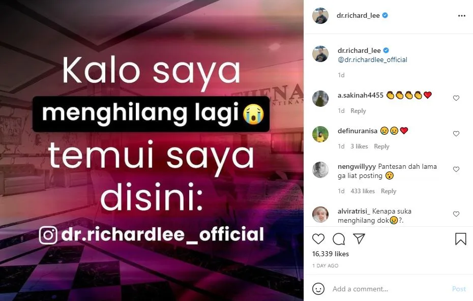  dr Richard Lee ditangkap polisi © 2021 brilio.net