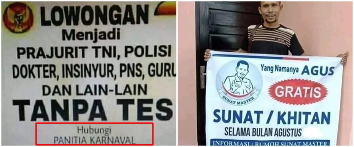 11 Pengumuman lucu persiapan Agustusan ini bikin tepuk jidat