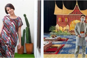 5 Potret Tya Ariestya jadi host Malapeh Bujang Rizky Billar, menawan