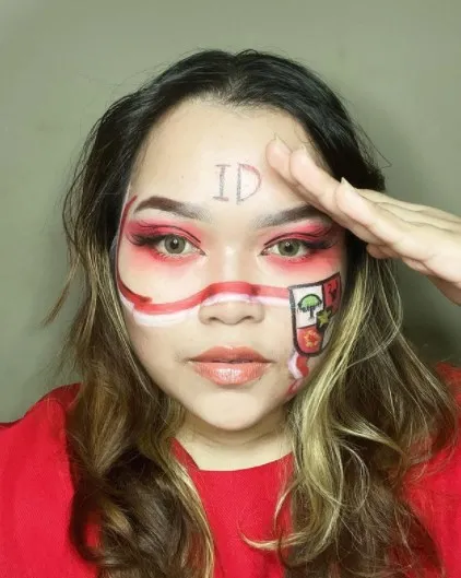 Kreasi makeup HUT RI-76 ala warganet dari berbagai sumber