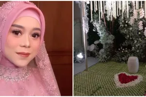 9 Potret dekorasi siraman dan pengajian Lesty Kejora, bak taman bunga