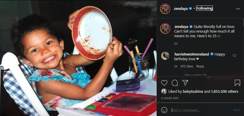 Zendaya dapat ucapan manis dari Tom Holland Instagram