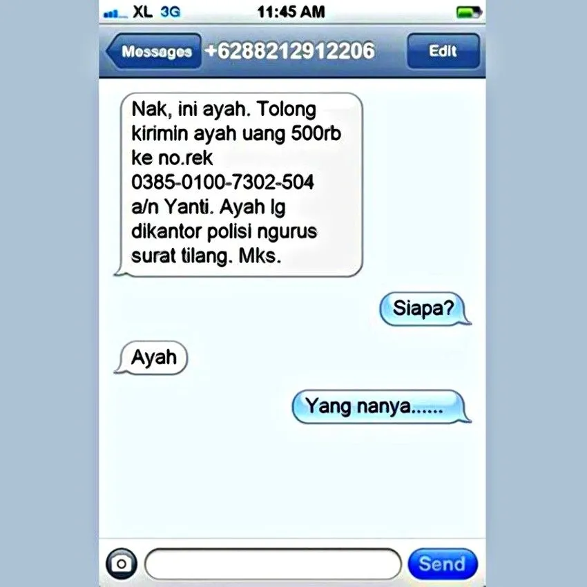 27 Balasan SMS penipuan ini kocak berbagai sumber 27 Balasan SMS penipuan ini kocak berbagai sumber