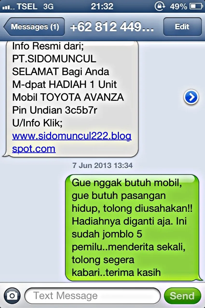 27 Balasan SMS penipuan ini kocak berbagai sumber 27 Balasan SMS penipuan ini kocak berbagai sumber