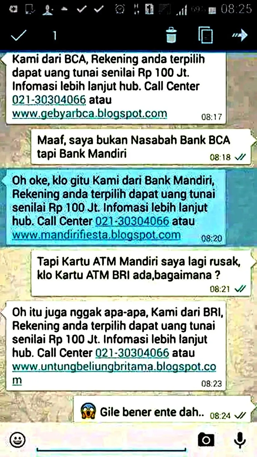27 Balasan SMS penipuan ini kocak berbagai sumber 27 Balasan SMS penipuan ini kocak berbagai sumber