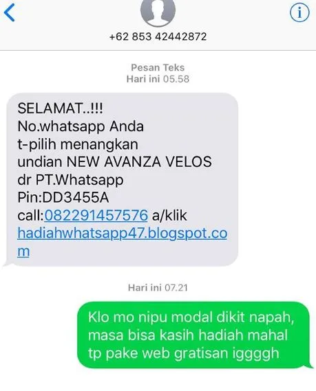 27 Balasan SMS penipuan ini kocak berbagai sumber 27 Balasan SMS penipuan ini kocak berbagai sumber