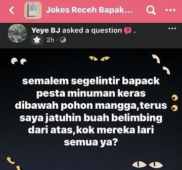 status FB guyonan singkat yang lucu abis © 2021 instagram.com status FB guyonan singkat yang lucu abis © 2021 instagram.com