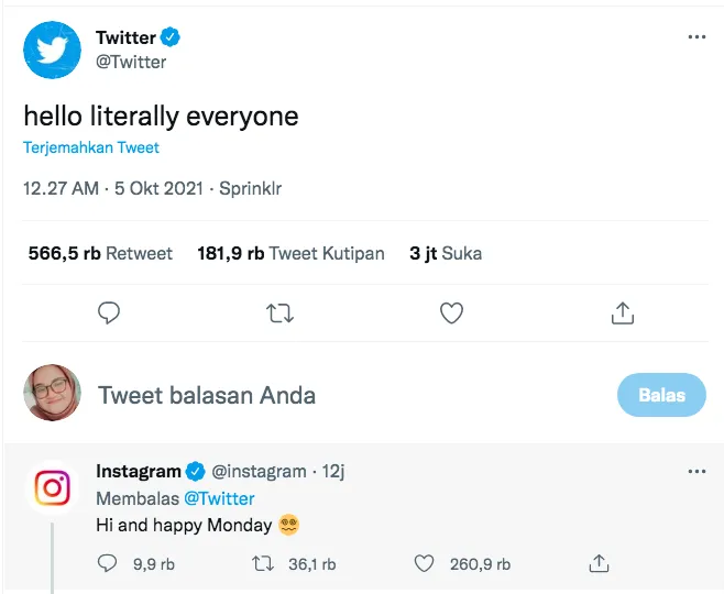 cuitan lucu fb down © 2021 Twitter