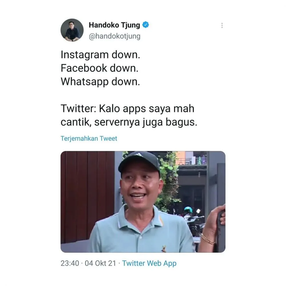 cuitan lucu fb down © 2021 Twitter