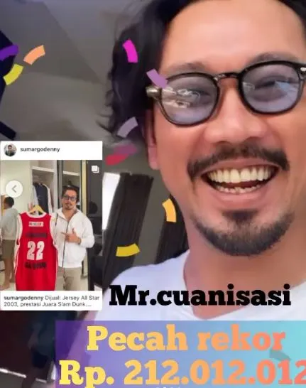denny sumargo lelang jersey © instagram denny sumargo lelang jersey © instagram