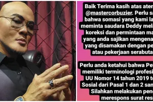 Reaksi keras Deddy Corbuzier atas somasi soal sanksi Rachel Vennya
