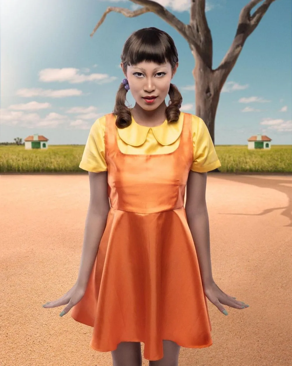 Seleb berdandan ala Squid Game © berbagai sumber Seleb berdandan ala Squid Game © berbagai sumber