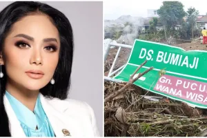 7 Momen Krisdayanti ke lokasi banjir bandang di Batu, bantu Rp 50 juta