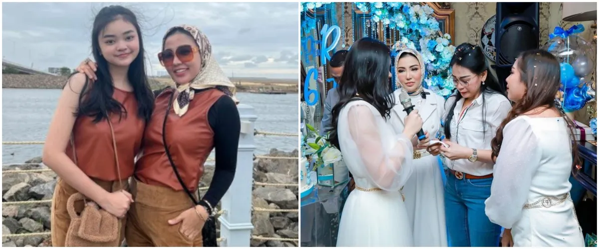 7 Momen pertemuan Bella Shofie dan mantan istri suaminya di ultah anak