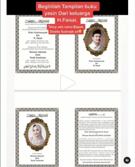 potret buku yasin keluarga Bibi Ardiansyah © berbagai sumber potret buku yasin keluarga Bibi Ardiansyah © berbagai sumber